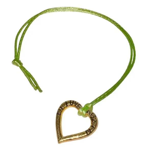VTG Yves Saint Laurent YSL In Love Again Gold Heart Pendant Necklace